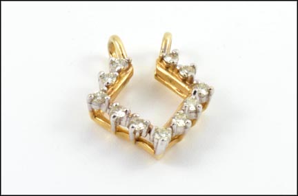 Diamond Pendant Enchancer in 14K Yellow Gold LARGE