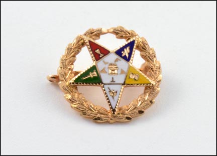 Eastern Star Lapel Pin in 14K Yellow Gold MAIN