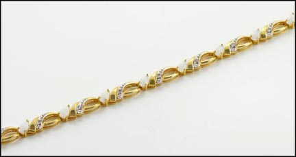 Opal Bracelet in 14K Yellow Gold LARGE