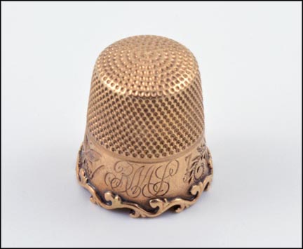 Victorian Thimble in Yellow Gold LARGE