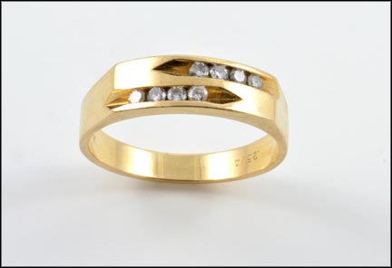 Diamond Men's Band in 14K Yellow Gold MAIN