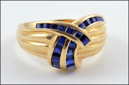 Multi Sapphire Ring in 14K Yellow Gold MAIN