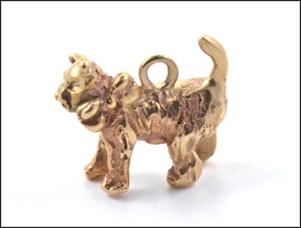 Dog Charm in 14K Yellow Gold LARGE