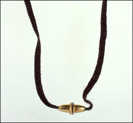 Clasp On Braided Hair Necklace in Yellow Gold MAIN