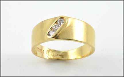 Multi Diamond Ring in 14K Yellow Gold LARGE