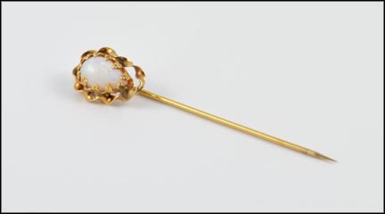 Opal Stick Pin in 14K Yellow Gold MAIN