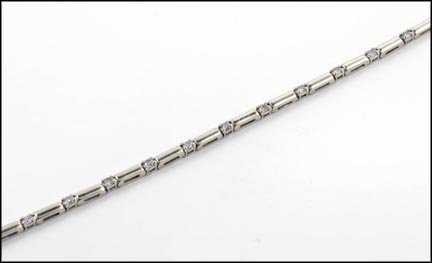 Multi Diamond Bracelet in 14K White Gold LARGE