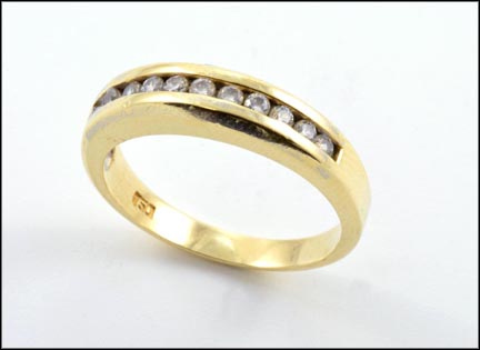 Channel Set Diamonds Band in 18K Yellow Gold LARGE