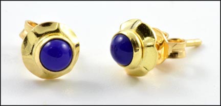 Lapis Post Earrings in 18K Yellow Gold MAIN