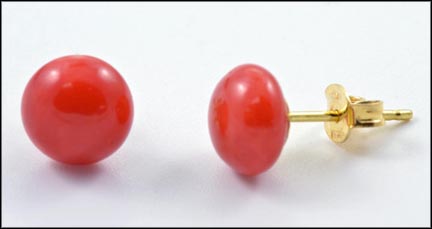 Flattened Ball Post Earrings in 18K Yellow Gold MAIN
