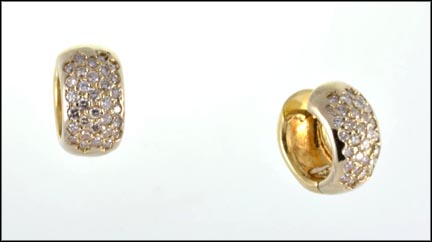 Diamond Hoop Earrings in 14K Yellow Gold MAIN
