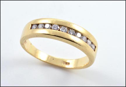 Channel Set Diamond Band in 14K Yellow Gold MAIN