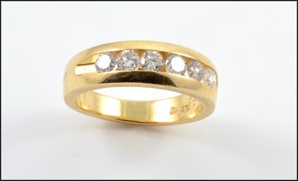 Channel Set Diamond Band in 14K Yellow Gold MAIN