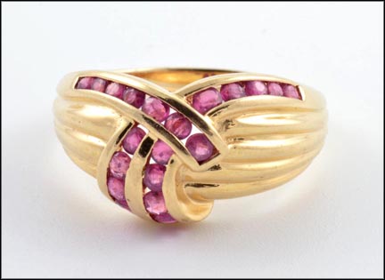 Multi Ruby Ring in 14K Yellow Gold MAIN