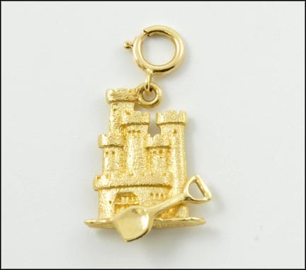 Sandcastle Charm in 14K Yellow Gold LARGE
