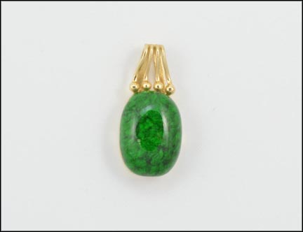 Green Stone Pendant in 14K Yellow Gold MAIN