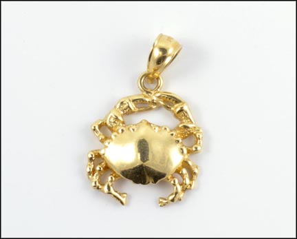 Crab Pendant in 14K Yellow Gold MAIN