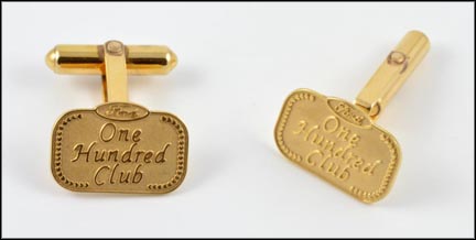 One Hundred Club Cufflinks in 14K Yellow Gold LARGE