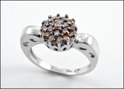 Diamond Cluster Ring in 14K White Gold MAIN
