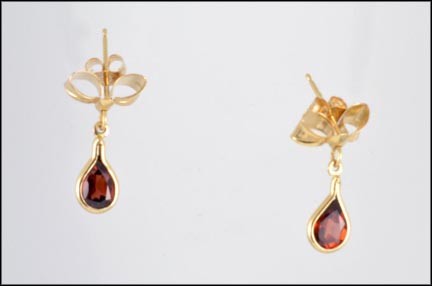 Pear Shaped Citrine Earrings in Yellow Gold MAIN