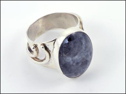 Oval Labradorite Ring in Sterling Silver MAIN