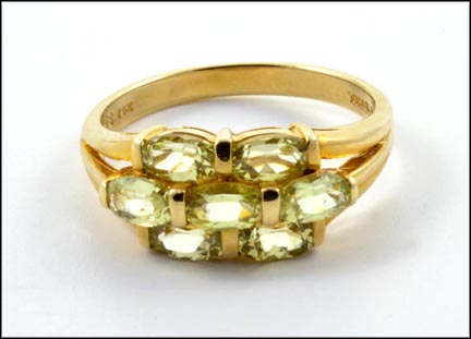 Marquise Cut Citrine Cluster Ring in 14K Yellow Gold MAIN