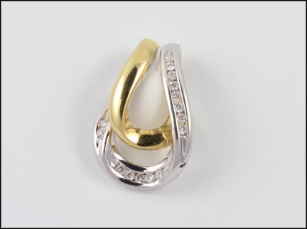 Diamond Pendant in 10K Yellow and White Gold MAIN
