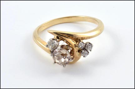 Ladies Bridal Diamond Ring in Yellow Gold MAIN