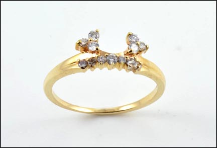 Solitaire Diamond Ring Enhancer in 14K Yellow Gold MAIN