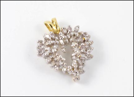 Diamond Heart Pendant in 14K Yellow Gold MAIN