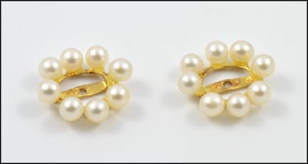 Pearl Earring Enhancers in 14K Yellow Gold LARGE