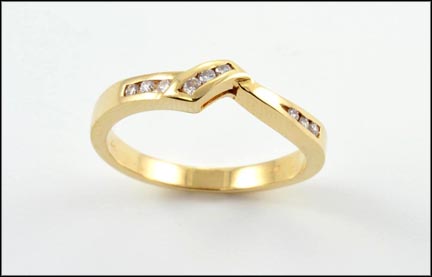 Solitaire Diamond Wrap Ring in 14K Yellow Gold LARGE