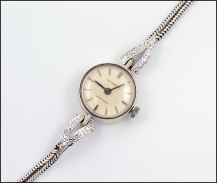 Ladies Movado Watch in 14K White Gold LARGE