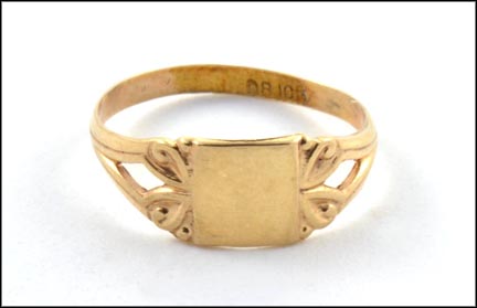 Child's Ring in 10K Yellow Gold LARGE