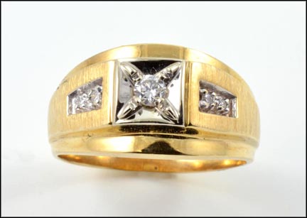 Men's Diamond Ring in 14K Yellow Gold MAIN