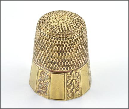 1920's Thimble in 14K Yellow Gold LARGE