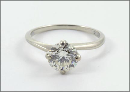 Round Brilliant Cut Si1/Jk Diamond Solitaire Ring in 14K White Gold LARGE