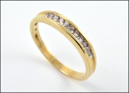 Channel Set Diamond Band in 10K Yellow Gold MAIN