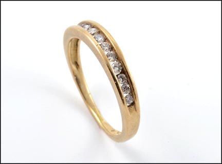Diamond Channel Band in 10K Yellow Gold MAIN