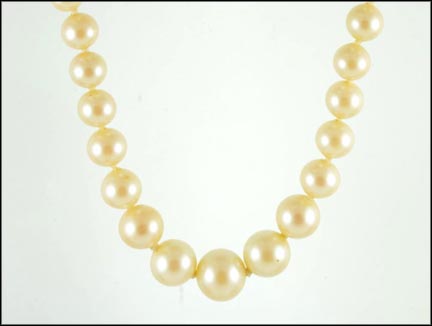 Synthetic Pearl Strand in Sterling Silver LARGE