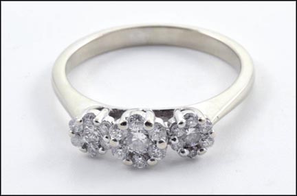 Diamond Cluster Ring in 14K White Gold MAIN
