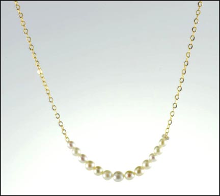 Add-A-Pearl Necklace in 14K Yellow Gold LARGE