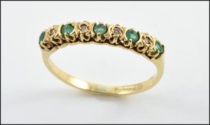 Emerald Band in 9K Yellow Gold MAIN