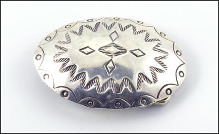 Mexican Belt Buckle in Sterling Silver LARGE