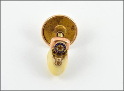 Elk's Tooth Tie Tack in Yellow Gold LARGE