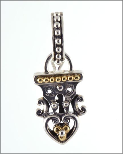 Drop Earring Enhancer in Sterling and 18K Yellow Gold MAIN