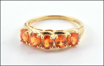 Five Oval Citrine Ring in 9K Yellow Gold MAIN