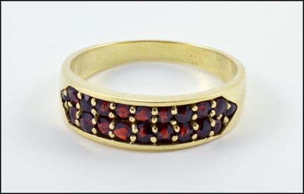 Garnet Band in 14K Yellow Gold MAIN