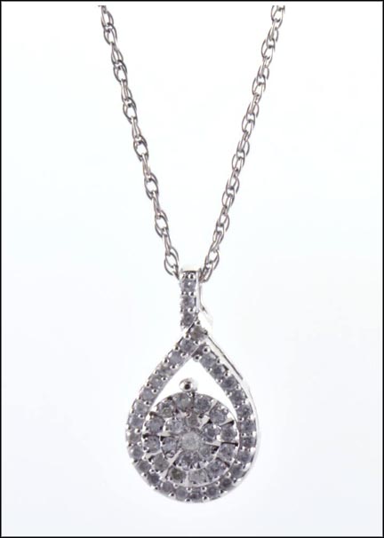 Diamond Necklace in Sterling Silver MAIN