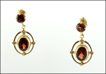 Garnet Earrings in 14K Yellow Gold MAIN